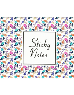 Çiçekli Sticky Notes