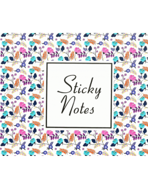 Çiçekli Sticky Notes